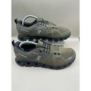 On Cloud 5 Mens Waterproof Running Shoes Olive Green Black Size 8.5M
